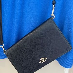 Black coach cross body purse